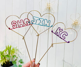 ハート・フォトプロップス(中抜き・筆記体・カタカナ)