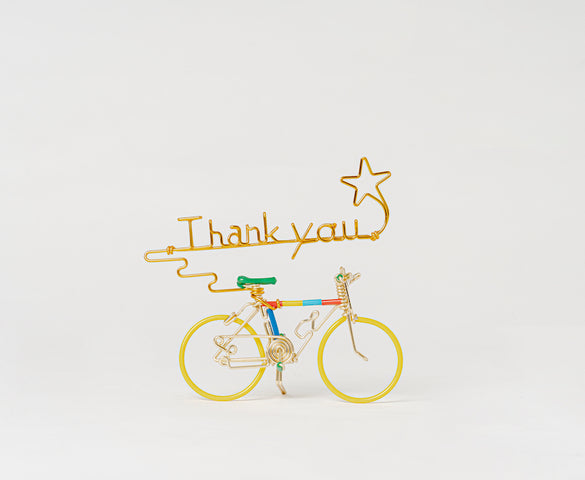自転車：Yellow,　メッセージ：Gold