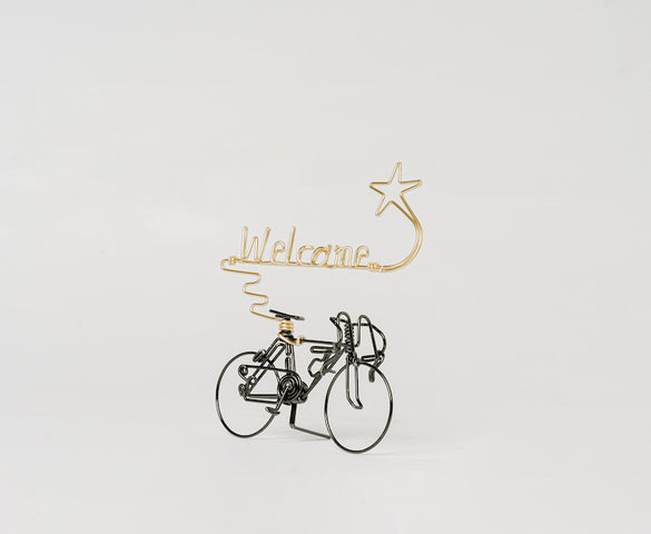 自転車：Black,　メッセージ：Light gold
